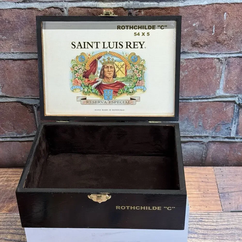 Saint‎ Luis Rey Reserva Especial Empty Wood Cigar Box Rothchilde C Beaded Handle